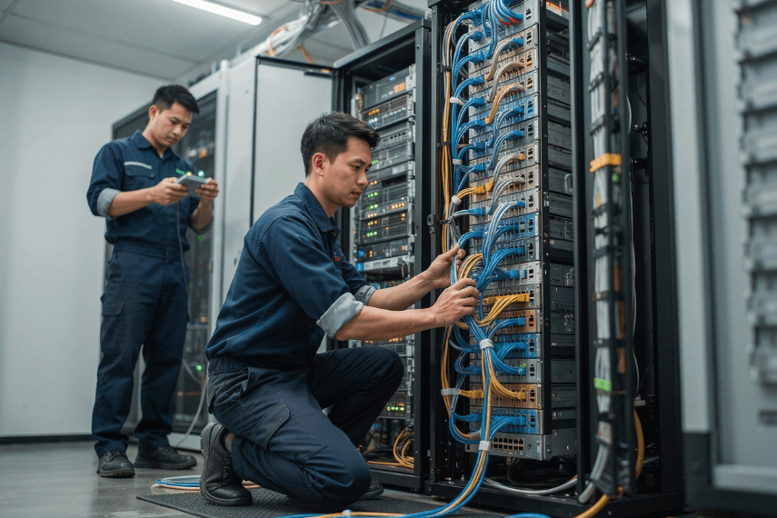 Cable Installation Network Signal Quality
