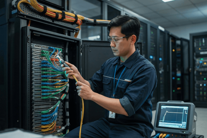 Cable Installation Network Signal Quality